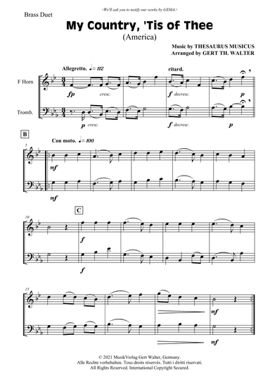 My Country, 'Tis Of Thee (America)