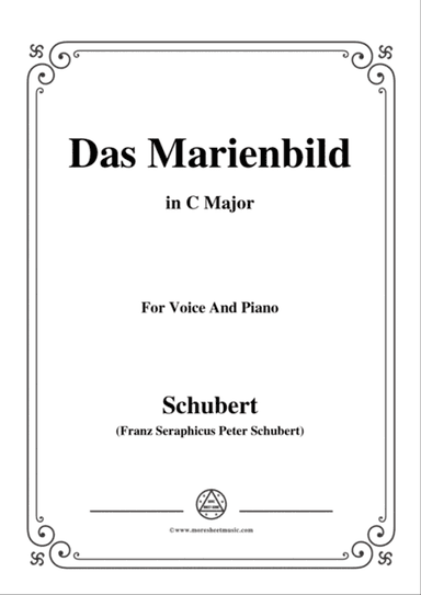 Schubert-Das Marienbild,in C Major,for Voice&Piano