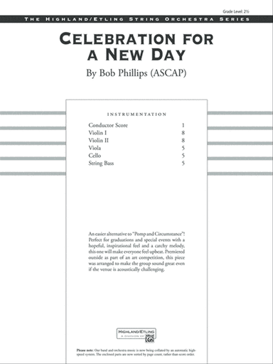Celebration for a New Day: Score