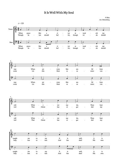It Is Well With My Soul - Choir TB