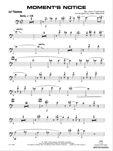 Moment's Notice: 1st Trombone