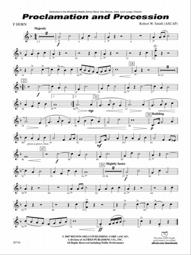Proclamation and Procession: 1st F Horn