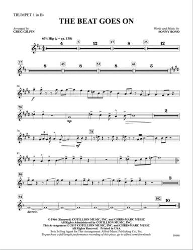 The Beat Goes On: 1st B-flat Trumpet