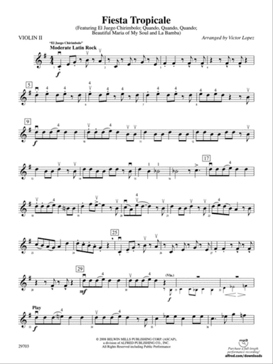 Fiesta Tropicale: 2nd Violin