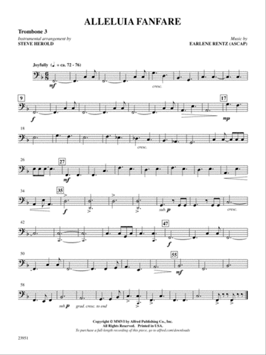 Alleluia Fanfare: 3rd Trombone