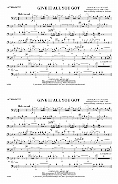 Give It All You Got: 1st Trombone
