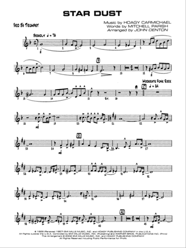 Star Dust: 3rd B-flat Trumpet