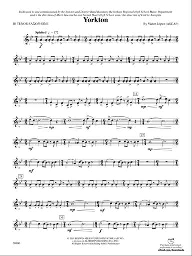 Yorkton: B-flat Tenor Saxophone