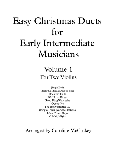 Easy Christmas Duets for Early Intermediate Violin Duet Volume 1