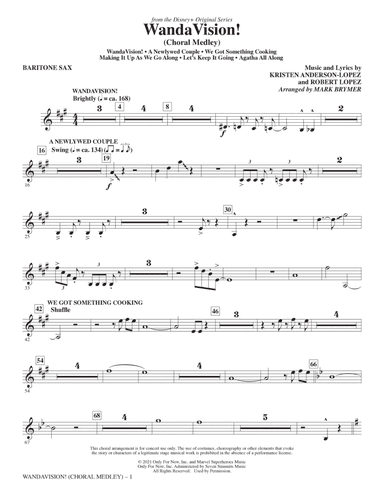 WandaVision! (Choral Medley) (arr. Mark Brymer) - Baritone Sax