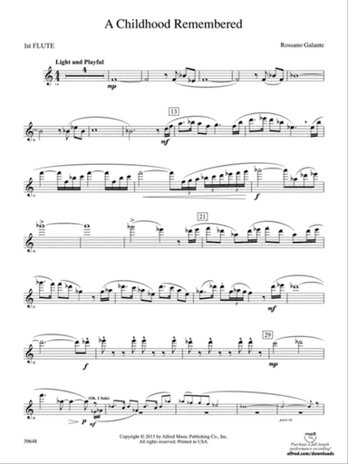A Childhood Remembered: Flute