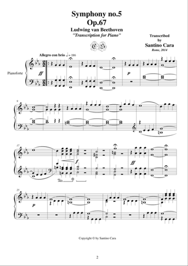 Symphony no.5 for piano op.67 - Full, L.v.Beethoven