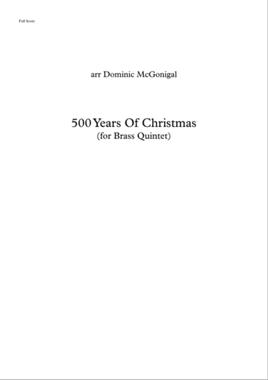 500 Years of Christmas (Brass Quintet)