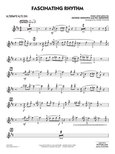 Fascinating Rhythm (arr. Mark Taylor) - Alternate Alto Sax