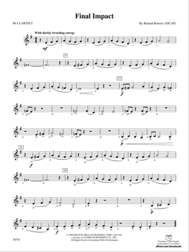 Final Impact: 1st B-flat Clarinet