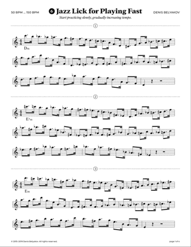 Jazz Lick #6 for Playing Fast