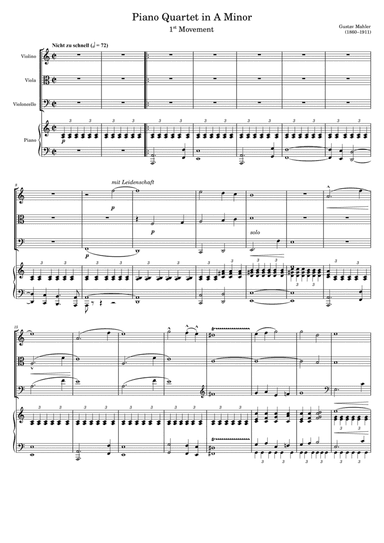 Piano Quartet in A Minor