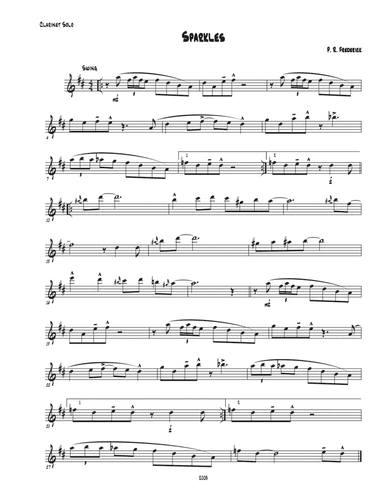 Sparkles (Clarinet Solo)