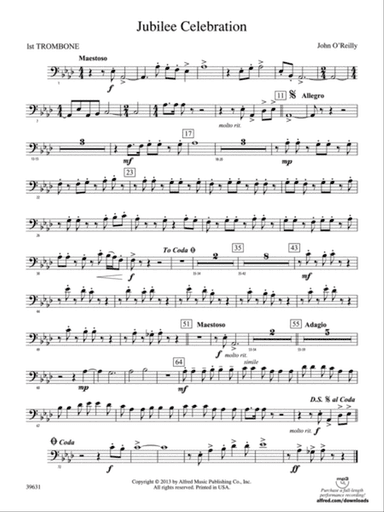 Jubilee Celebration: 1st Trombone