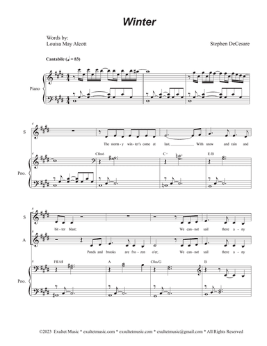 Winter (Duet for Soprano and Alto solo)