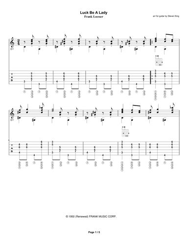 Luck Be A Lady