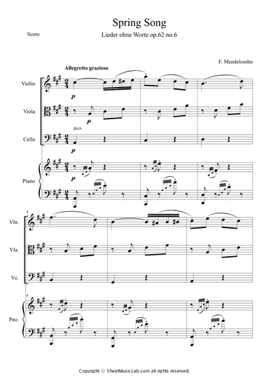 Lieder ohne Worte Op.62 No.6