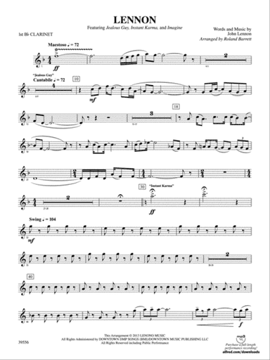 Lennon: 1st B-flat Clarinet