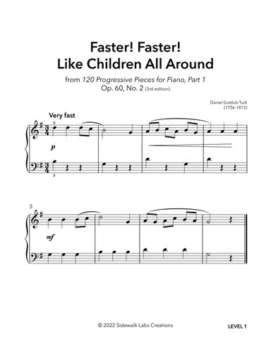 Faster! Faster! Like Children All Around