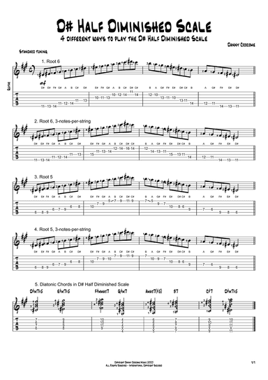 D# Half Diminished Scale (4 Ways to Play)