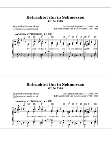 Betrachtet ihn in Schmerzen (Gotteslob 710, Haydnmesse, Agnus Dei)