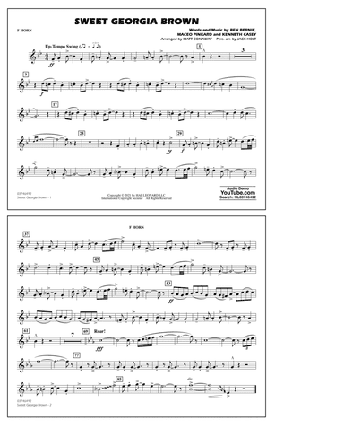Sweet Georgia Brown (arr. Matt Conaway & Jack Holt) - F Horn