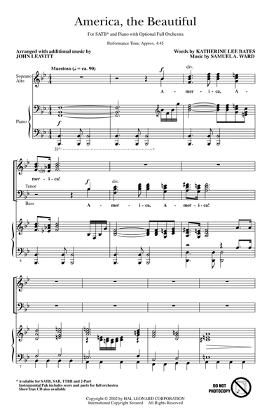 America, The Beautiful (arr. John Leavitt)