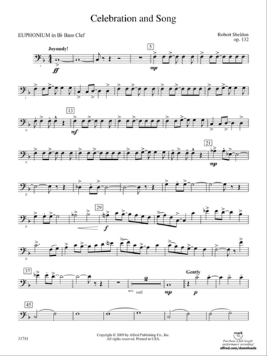 Celebration and Song: (wp) B-flat Baritone B.C.