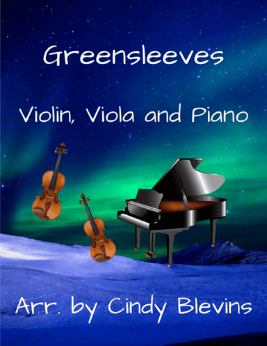 Greensleeves, for Violin, Viola and Piano
