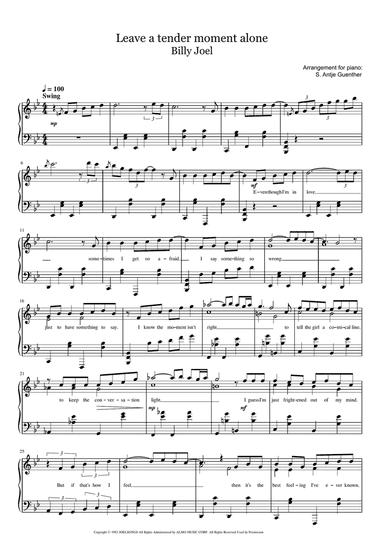 Leave A Tender Moment Alone