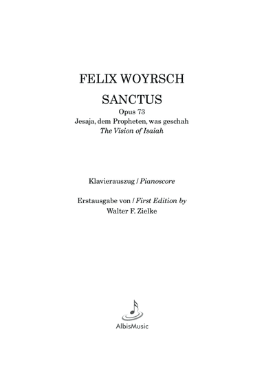 Sanctus (The vision of Isaiah) Opus 73