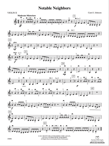 Notable Neighbors: 2nd Violin