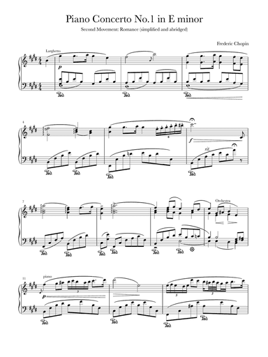 Chopin Piano Concerto no. 1 second movement excerpt