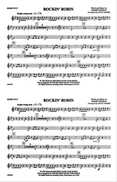 Rockin' Robin: 1st F Horn