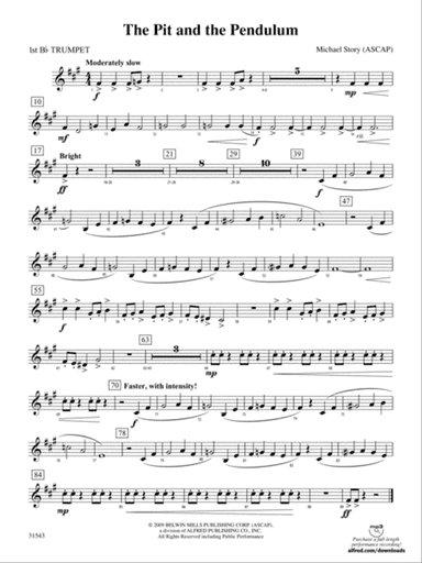 The Pit and the Pendulum: 1st B-flat Trumpet