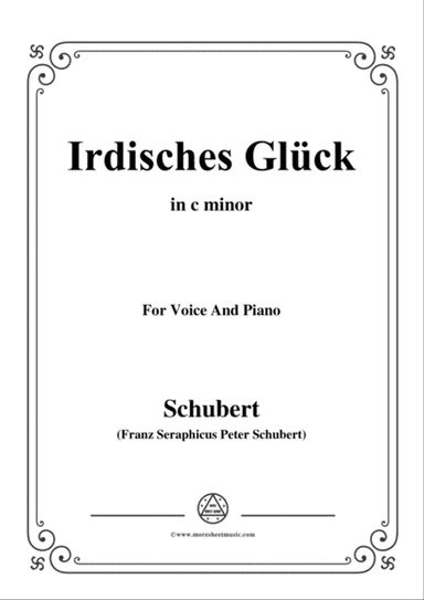 Schubert-Irdisches Glück,Op.95 No.4,in c minor,for Voice&Piano
