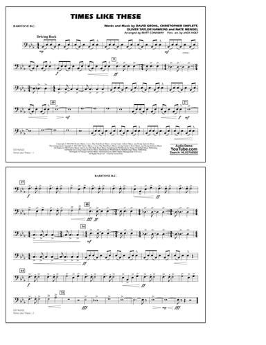 Times Like These (arr. Matt Conaway & Jack Holt) - Baritone B.C.