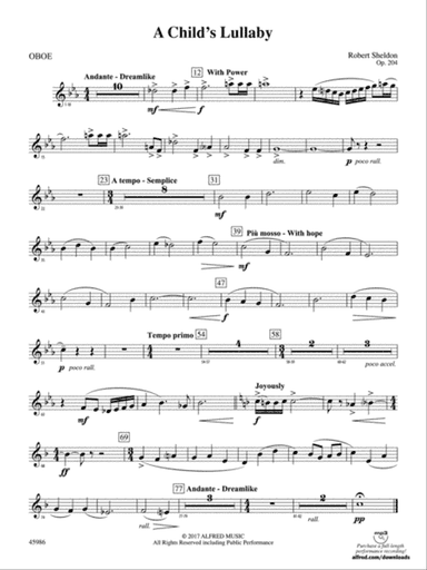 A Child's Lullaby: Oboe