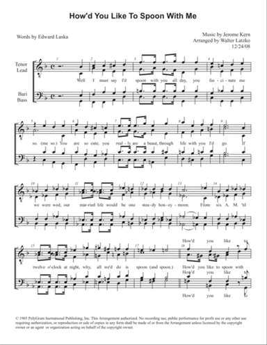 HOW'D YOU LIKE TO SPOON WITH ME?