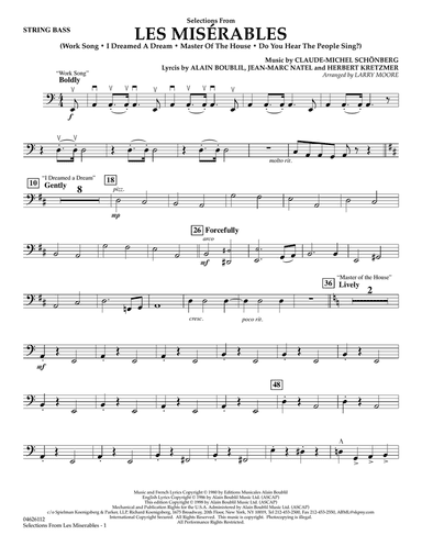 Selections from Les Misérables (arr. Larry Moore) - String Bass