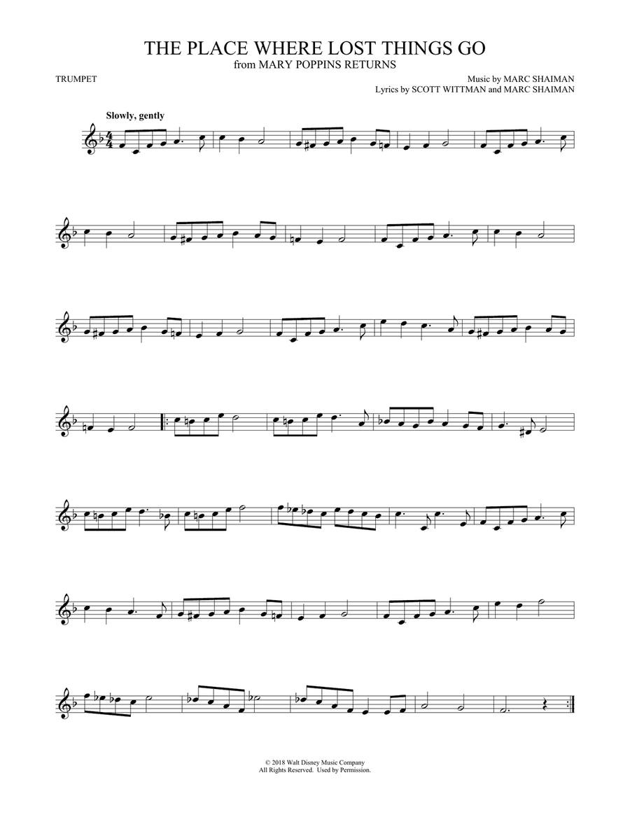 The Place Where Lost Things Go (from Mary Poppins Returns)