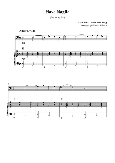 Hava Nagila (Let us Rejoice)