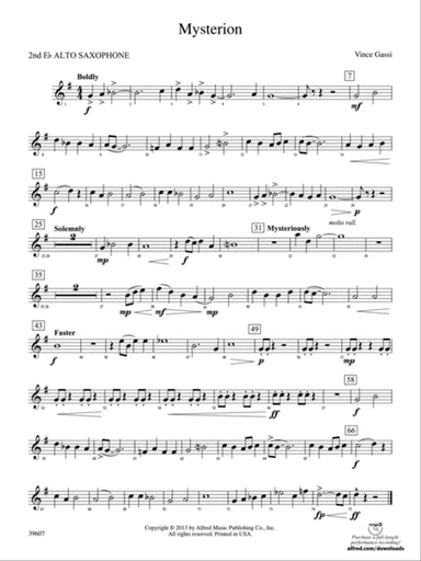 Mysterion: 2nd E-flat Alto Saxophone