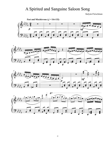 A Spirited and Sanguine Saloon Song