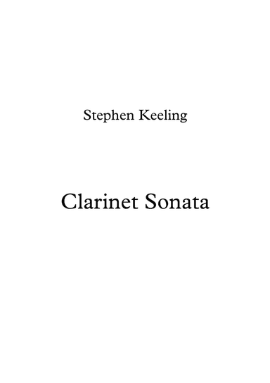 Clarinet Sonata